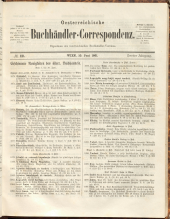 Oesterreichische Buchhändler-Correspondenz