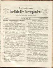 Oesterreichische Buchhändler-Correspondenz