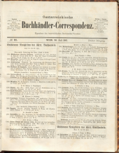 Oesterreichische Buchhändler-Correspondenz