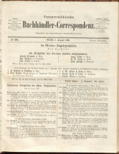 Oesterreichische Buchhändler-Correspondenz