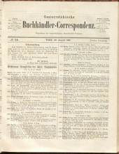 Oesterreichische Buchhändler-Correspondenz