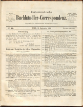 Oesterreichische Buchhändler-Correspondenz