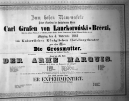 Theaterzettel (Oper und Burgtheater in Wien)
