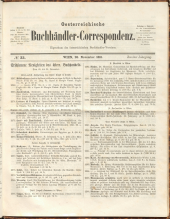 Oesterreichische Buchhändler-Correspondenz