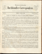 Oesterreichische Buchhändler-Correspondenz