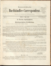 Oesterreichische Buchhändler-Correspondenz