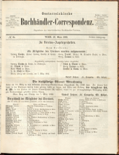 Oesterreichische Buchhändler-Correspondenz