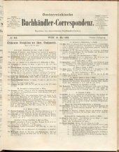 Oesterreichische Buchhändler-Correspondenz