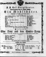 Theaterzettel (Oper und Burgtheater in Wien)
