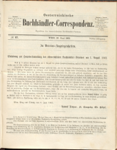 Oesterreichische Buchhändler-Correspondenz