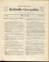 Oesterreichische Buchhändler-Correspondenz