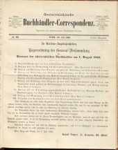 Oesterreichische Buchhändler-Correspondenz