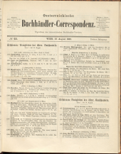 Oesterreichische Buchhändler-Correspondenz