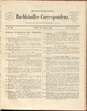 Oesterreichische Buchhändler-Correspondenz