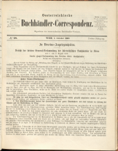 Oesterreichische Buchhändler-Correspondenz