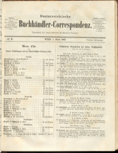 Oesterreichische Buchhändler-Correspondenz