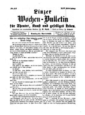 Wochenbulletin der Linzer Bühne