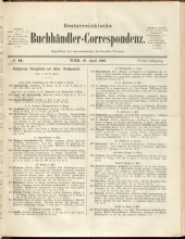 Oesterreichische Buchhändler-Correspondenz