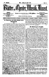 Blätter für Musik, Theater und Kunst