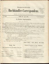 Oesterreichische Buchhändler-Correspondenz