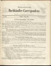 Oesterreichische Buchhändler-Correspondenz