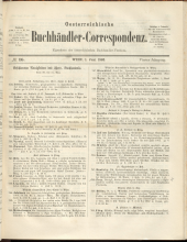 Oesterreichische Buchhändler-Correspondenz