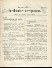 Oesterreichische Buchhändler-Correspondenz