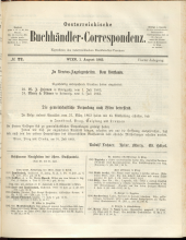 Oesterreichische Buchhändler-Correspondenz