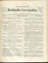 Oesterreichische Buchhändler-Correspondenz