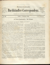 Oesterreichische Buchhändler-Correspondenz