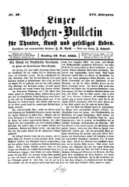 Wochenbulletin der Linzer Bühne