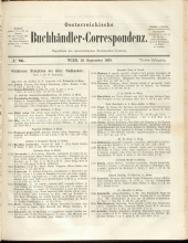 Oesterreichische Buchhändler-Correspondenz