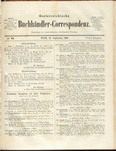 Oesterreichische Buchhändler-Correspondenz