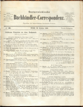 Oesterreichische Buchhändler-Correspondenz