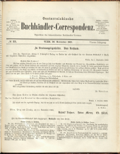 Oesterreichische Buchhändler-Correspondenz