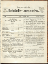 Oesterreichische Buchhändler-Correspondenz