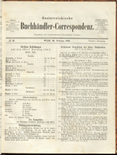 Oesterreichische Buchhändler-Correspondenz