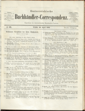 Oesterreichische Buchhändler-Correspondenz