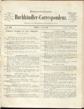 Oesterreichische Buchhändler-Correspondenz