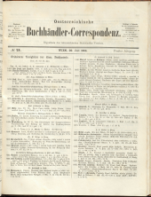 Oesterreichische Buchhändler-Correspondenz