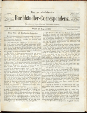 Oesterreichische Buchhändler-Correspondenz