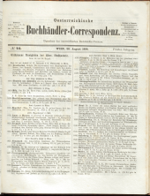 Oesterreichische Buchhändler-Correspondenz