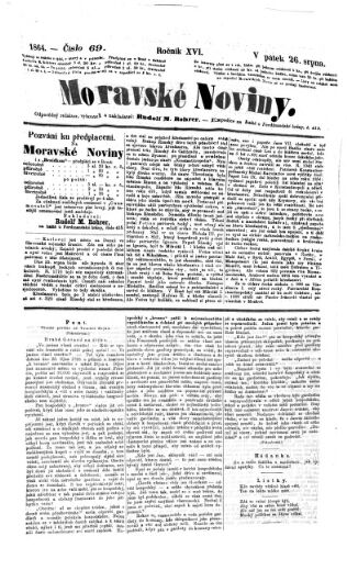 Morawske Nowiny (Noviny). (Mährische Zeitung.)