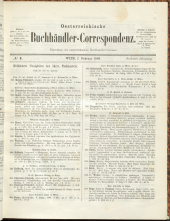 Oesterreichische Buchhändler-Correspondenz