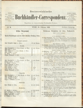 Oesterreichische Buchhändler-Correspondenz