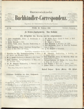 Oesterreichische Buchhändler-Correspondenz