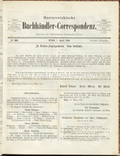 Oesterreichische Buchhändler-Correspondenz