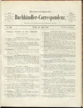 Oesterreichische Buchhändler-Correspondenz