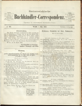 Oesterreichische Buchhändler-Correspondenz