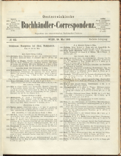 Oesterreichische Buchhändler-Correspondenz